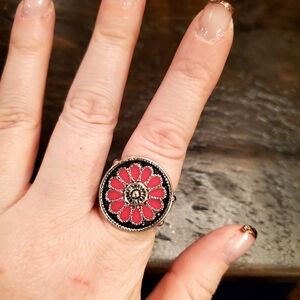 Silver and Pink Paparazzi Ring